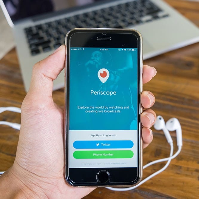 انشاء حساب بيرسكوب